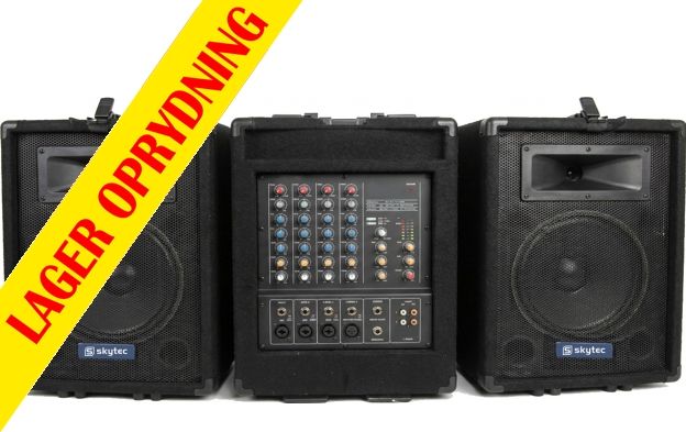 Mobilt PA-System med Mixer og Højttalere - Sæt