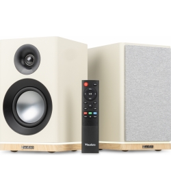 KS12 Active Bookshelf Speaker Set 80W BT Creme TILBUD NU