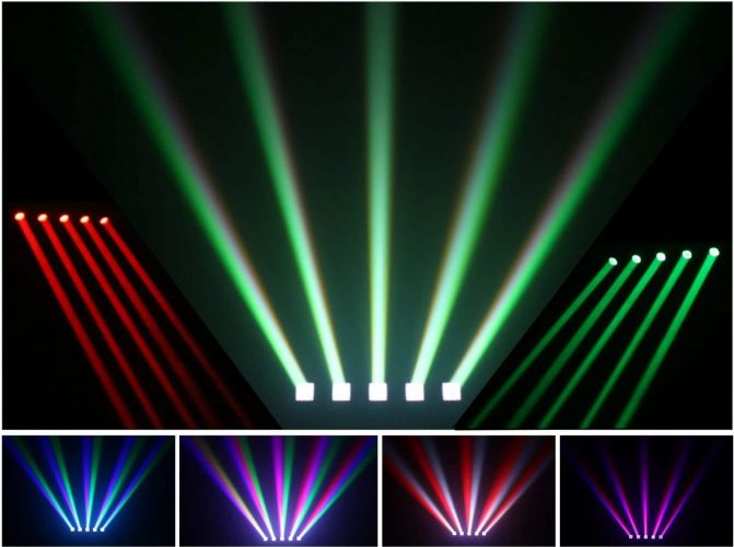 Galaxy5 Moving Head Bar 5x40W