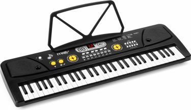 KD61 Elektronisk Keyboard, 61 Tangenter, Sort – Genopladeligt Batteri