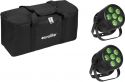 Sortiment, Eurolite Set 2x LED Silent Par 6 QCL floor bk + Soft Bag
