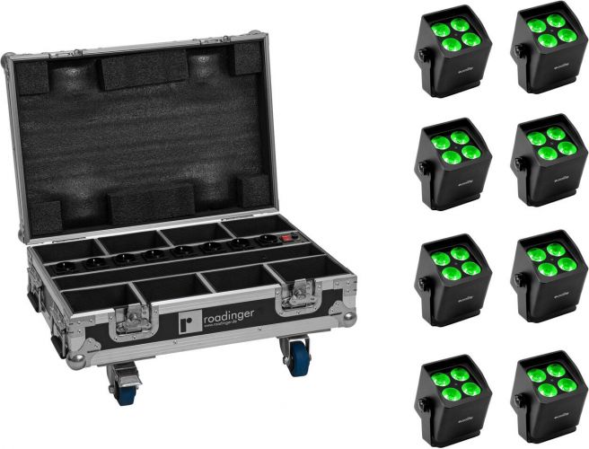 Eurolite Set 8x AKKU Mini IP UP-4 QCL Spot MK2 + Case with charging function
