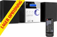 Stereoanlæg / Mini Hi-Fi anlæg med CD-afspiller, DAB+/FM Radio, Bluetooth og USB, 30 Watt / Alu-look
