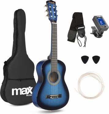 Børne Guitarpakke 30" - 1/4 børneguitar, Akustisk (3-5 år) Blå / Alt du skal bruge!