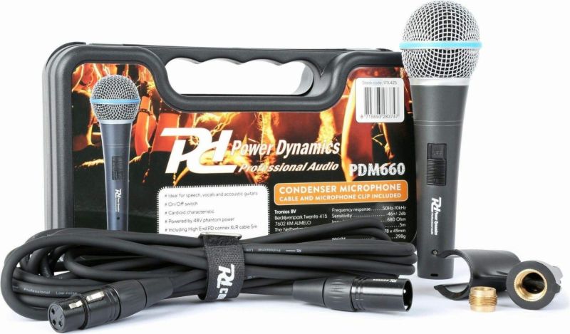 PDM660 kondensatormikrofon i etui