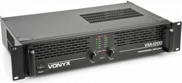 Professionel PA effekt-forstærker SKY-1200 II "kraftig" 2x 600W