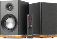 KS12 Active Bookshelf Speaker Set 80W BT Black