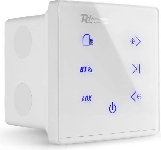 Powerline A100W In-Wall Audio Amplifier BT White