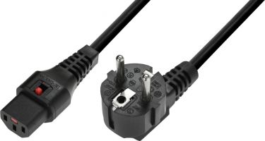 IEC LOCK IEC Power Cable Locking 3x1.0 3m bk