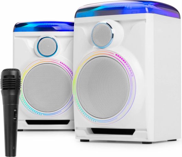 Track 2.0 Amplified Speaker Set with LED White