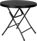 Toolland - Klapbord - Sort, Ø:80 x 74 cm (rattan) Toolland - Klapbord - Sort, Ø:80 x 74 cm (rattan)