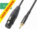 XLR hun - Stereo Jack, CX50-05 Kabel XLR Hunn - 3,5mm Stereo 0,5m