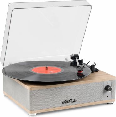 Irvine Record Player BT Light Wood