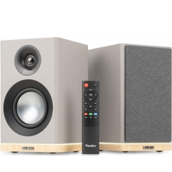 KS12 Active Bookshelf Speaker Set 80W BT Grey TILBUD NU