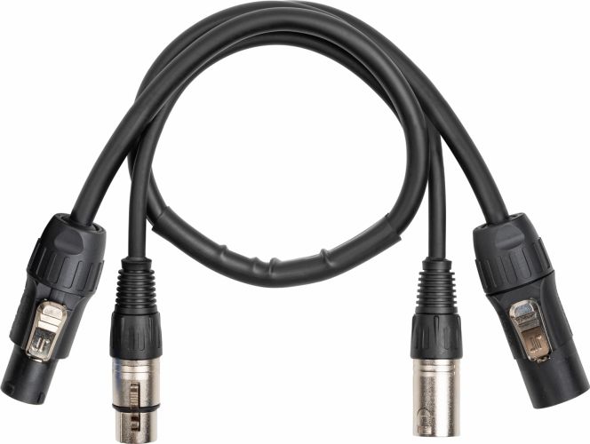 CX13-0.50 Combi Cable Powerconnector TR - XLR M / Powerconnector TR - XLR F 0.50m
