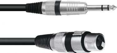 Omnitronic Adapter Cable XLR(F)/Jack stereo 0.9m bk