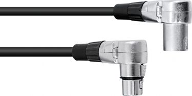 Omnitronic XLR Cable 3-pin 3m 90° bk