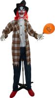 Halloween Dekoration, Animeret Figur Med Lys- og Lydeffekter, Den Skærmende Klovn Hatty, 185cm