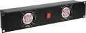 Flight Case Accessories, Omnitronic Front Panel Z-19 with 2 Fans wired 2U