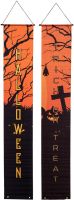 UV Lys, Halloween Dekoration, Banner med Spøgelseshus, 2-pak, 30x180cm
