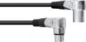 XLR - XLR, Omnitronic XLR Cable 3-pin 1.5m 90° bk