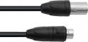 XLR - XLR, PSSO DMX Cable IP65 3-pin 5m black