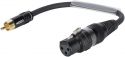 Assortment, SOMMER CABLE Adapter Cable XLR(F)/RCA(M) 0.15m bk