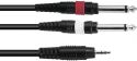 Omnitronic, Omnitronic Adapter Cable 3.5 Jack/2xJack 3m bk