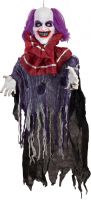 UV Lys, Halloween Dekoration, Animeret Figur Med Lys- og Lydeffekter, Den Uhyggelige Klovn Robby, 120cm
