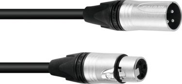 PSSO DMX Cable XLR 3-pin 1.5m bk Neutrik