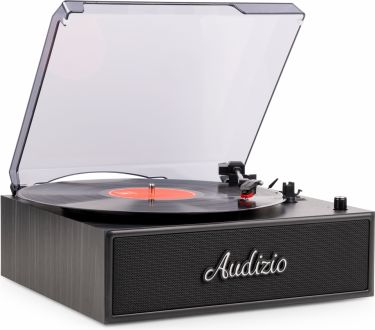 Reno Record Player Retro Black