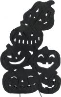 UV Lys, Halloween Dekoration, Silhuet af flere Græskar, 82 cm