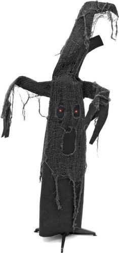 Halloween Dekoration, Animeret Figur Med Lys- og Lydeffekter, Uhyggelig Sort Træ , 110cm