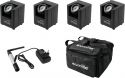 LED Spots, Eurolite Set 4x AKKU UP-1 + SB-4 Soft Bag + QuickDMX Wireless Transmitter