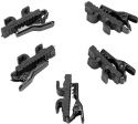 Assortment, Omnitronic Microphone Cable Clip MK2, black 5x