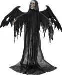 Udsmykning & Dekorationer, Halloween Dekoration, Animeret Figur Med Lys- og Lydeffekter, Sort Engel, 175x100x66cm