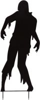 UV Lys, Halloween Dekoration, Silhuet af Metal Zombie, 135 cm