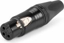 XLR 3P Female NEUTRIK NC3FXX Black XLR 3P Female NEUTRIK NC3FXX Black