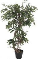 Decor & Decorations, Europalms Ficus Multiple Spiral Trunk, artificial plant, green, 130cm