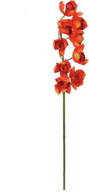 Europalms Cymbidium branch, artificial, red, 90cm