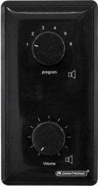 Omnitronic PA Vol Contr/Prog Select 10W mono bk