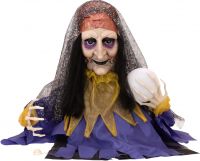 Halloween Dekoration, Animeret Figur Med Lys- og Lydeffekter, Spåkonen, 50cm