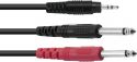 Omnitronic, Omnitronic Adapter Cable 3.5 Jack/2xJack ECO 3m bk