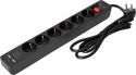 Assortment, Eurolite Distributor ON-1 6-fold + 2 USB bk