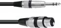 Omnitronic, Omnitronic Adapter Cable XLR(F)/Jack stereo 0.9m bk