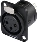 Connectors, HICON XLR mounting plug 3-pin HI-X3DF-M