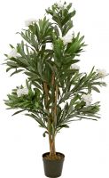 Decor & Decorations, Europalms Oleander Tree, artificial plant, white, 120 cm