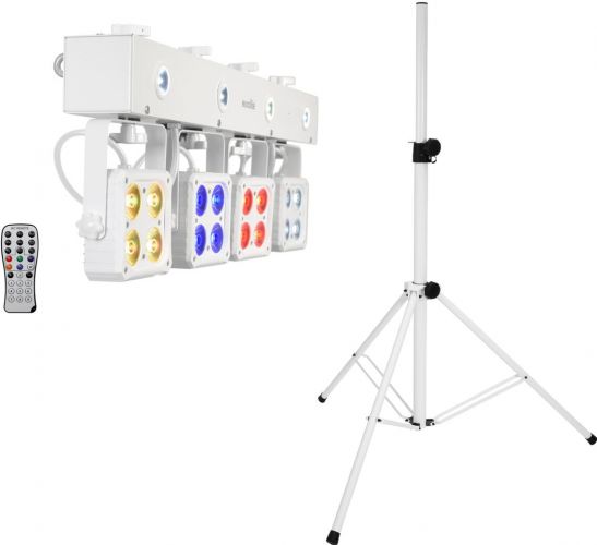 Eurolite Set LED KLS-180 white + BS-2 EU Loudspeaker Stand white