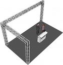Komplette Setup, Alutruss Truss set QUADLOCK 6082 L-Figure 7x4x3.5m (WxDxH)