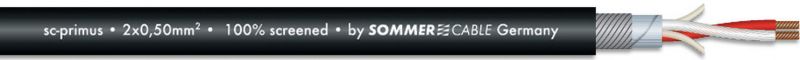 SOMMER CABLE Microphone Cable 2x0.50 100m bk SC-Primus